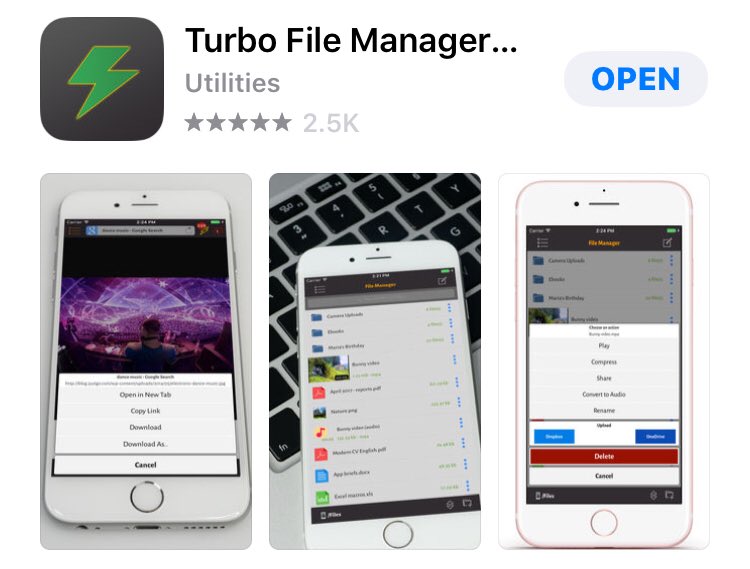 TurboDL
.
لتحميل الفيديو من تويتر / يوتيوب ..الخ
مع امكانية حفظ الفيديو الى البوم الصور 👍🏻
.
itunes.apple.com/us/app/turbo-f…