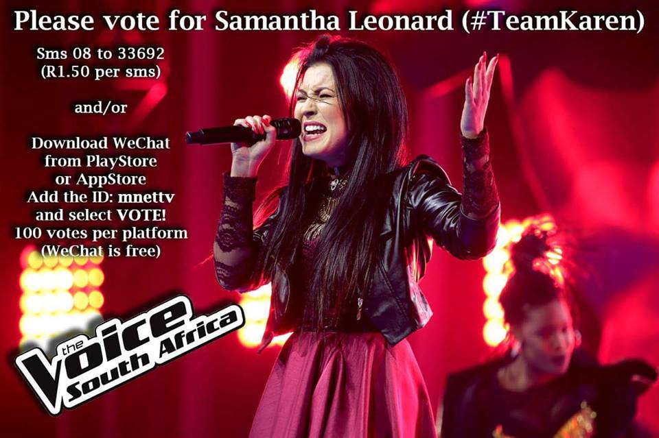 get voting guys. voting closes in less than an hour.  she surely has the voice of an Angel. making SA proud :-) #thevoiceSA