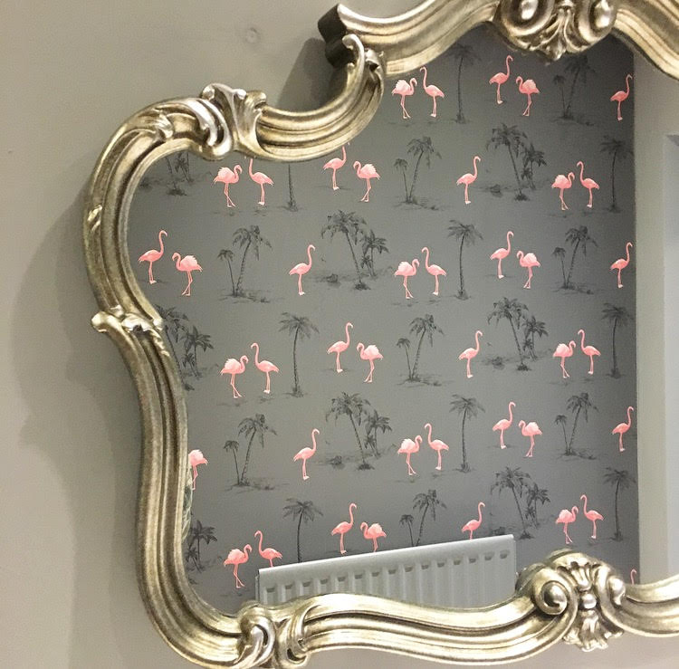 royal_esplanade's tweet image. How fabulous is the new wallpaper in our ladies toilets at Harry’s Bar! #FlamingoFun #IsleOfWight