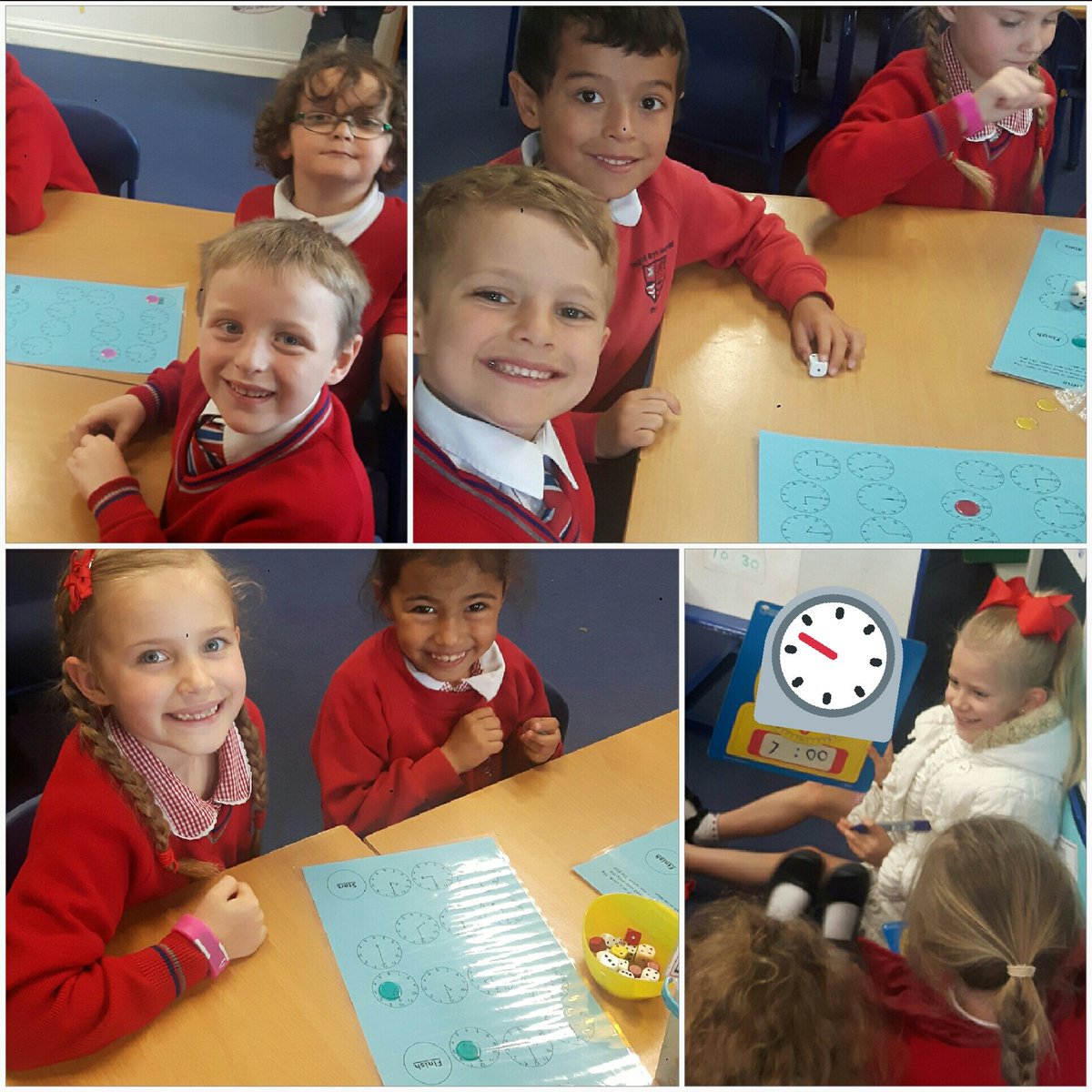 ysgolbrynhedydd's tweet photo. #year1JR enjoying lots of time puzzles and tasks around class this morning #time #tellingthetime #mathsinclass #DIAIUTF #YBH https://t.co/yrDx37rk0c