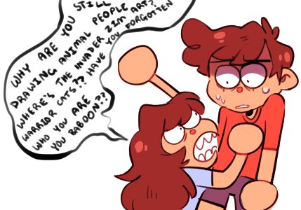 lotsa ppl say that if yr younger self could see yr artwork now they'd be blown away but honestly this would be the convo i'd end up having 