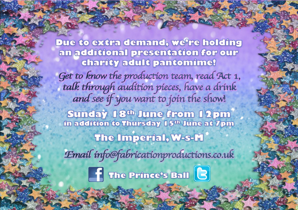 ThePrincesBall's tweet photo. If you can't make our presentation evening on Thursday, don't worry! Due to high demand, we'll be at The @impwsm on Sunday too from 12 - 4! https://t.co/V3VEgBuZNr