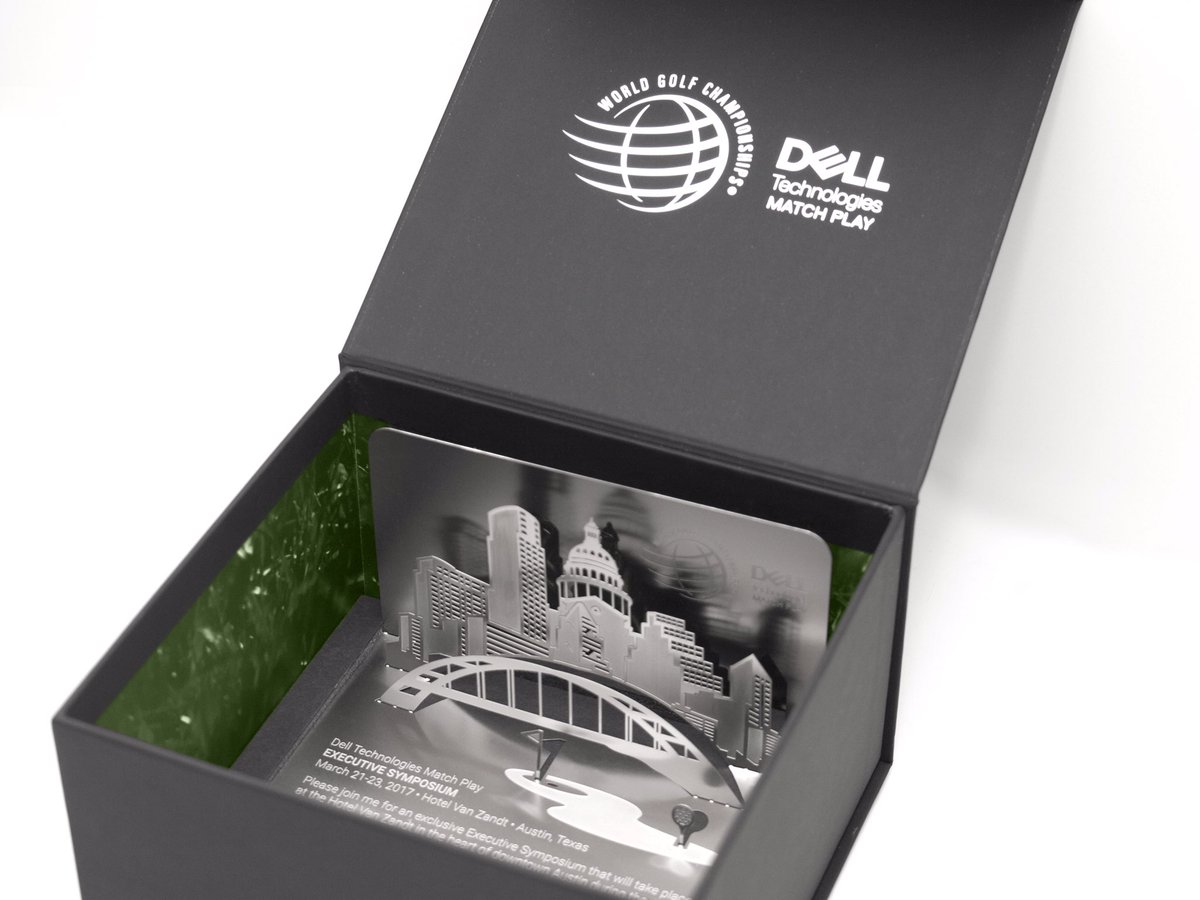 Excited to share the save the date we created for the Dell Matchplay Golf Tournament #dell #corporateinvitation