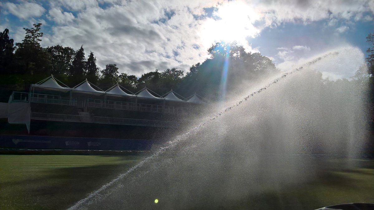 EPCGroundsteam's tweet photo. Beautiful evening @EdgbastonPriory! We're almost ready to welcome the worlds top players to the @BritishTennis #AegonClassic! #4moresleeps https://t.co/yXMgYlJD0B