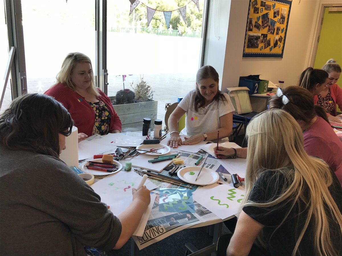 MeithrinSwansea's tweet photo. Thank you @arwen_roberts for the workshop @MeithrinSwansea @GowertonPrimary @NAWRcymru @OysterEducation - look at all the creativity https://t.co/RY1xpyiwgV