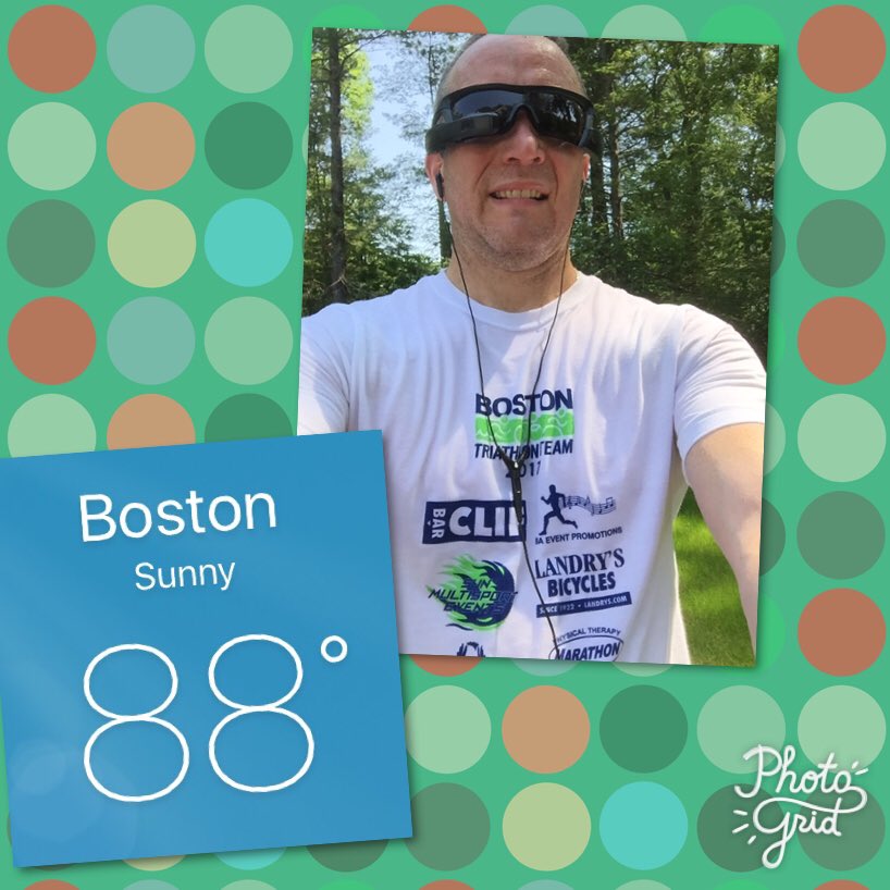 TriDocB's tweet photo. Watched my pace go ⬇️ & heart rate go ⬆️ on my @recon #reconjet HUD But I LOVE running in the heat! @clifbar @bostontriteam @1BandID https://t.co/PaXln4Vj8x