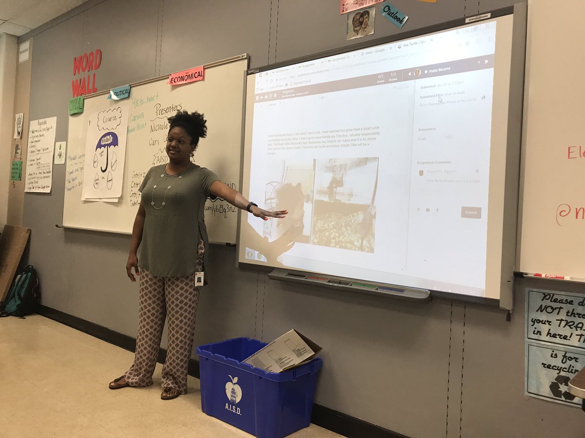 @nicholecaguirre modeling my submission in the #speedgrader in #BLEND! #BLENDedAISD I make the best student! @aisdit