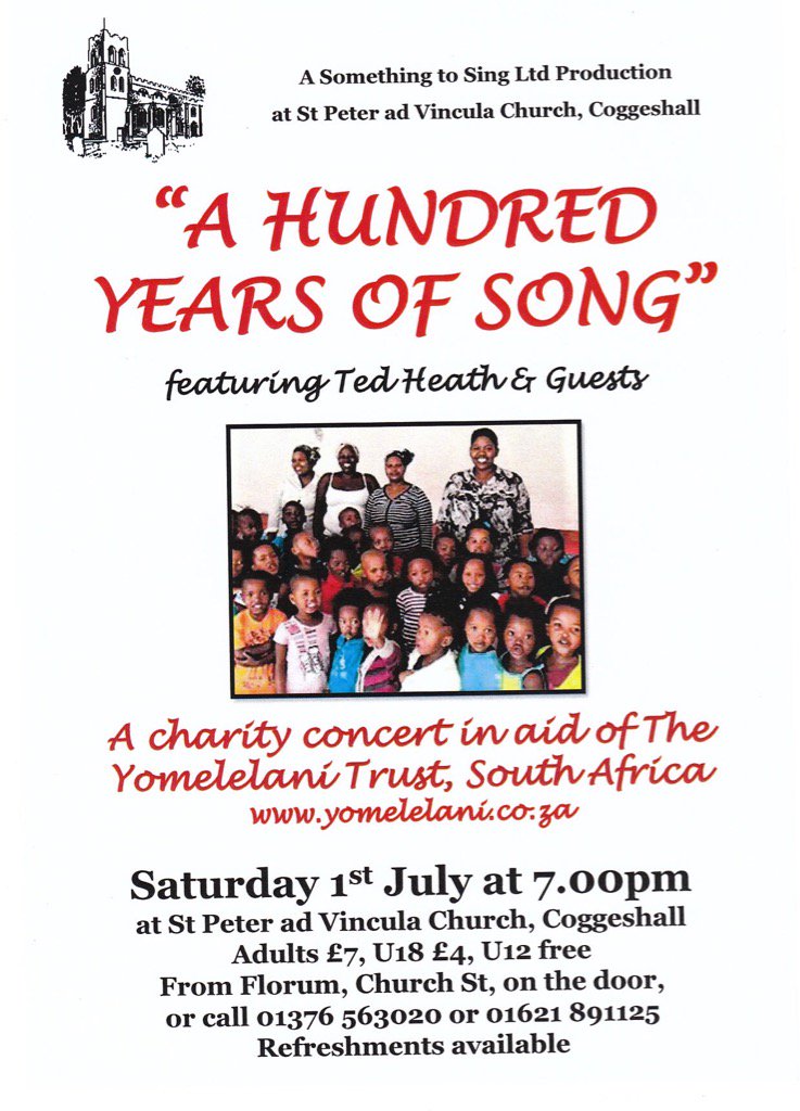 Tamsynclark_'s tweet photo. This looks too be a great concert 🎼 #coggeshall #essex #choir #SouthAfrica https://t.co/3F2aJXH7nD