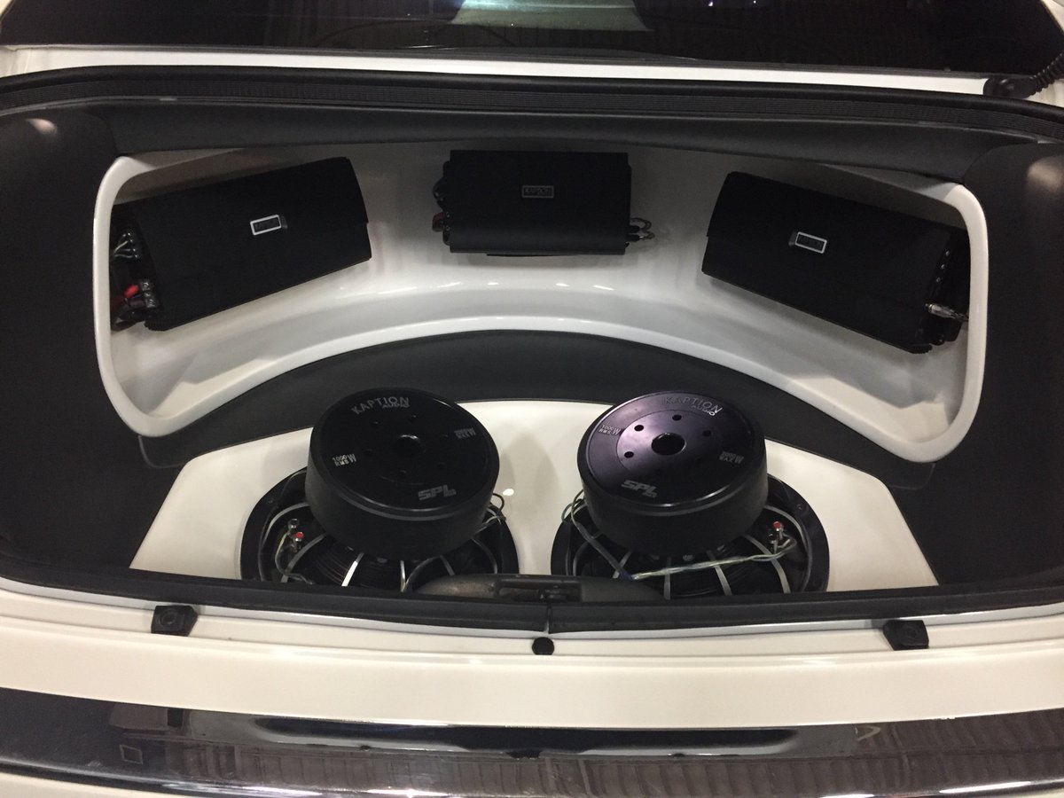 shopehr's tweet photo. Kapture The @KaptionAudio with their Chrysler 300 demo car now at EHR! Come in and listen to the 2400 watts RMS system! #HamOnt #custom https://t.co/6jw4ia6mLm
