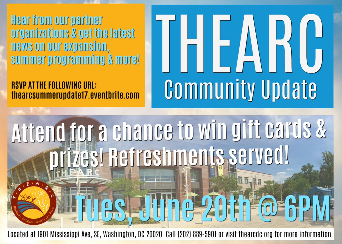 Our Community Meeting is right around the corner! Come out &amp; hear from our partner staff next Tuesday at 6PM! #ward7 #ward8 #eotr