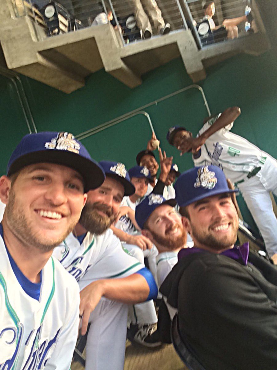 First <a href="/GoYardGoats/">Hartford Yard Goats</a> game 2nite. Daughter lost phone, it was returned w this pic. 
Buying season tix tomorrow. #BullpenSelfie #GoYardGoats