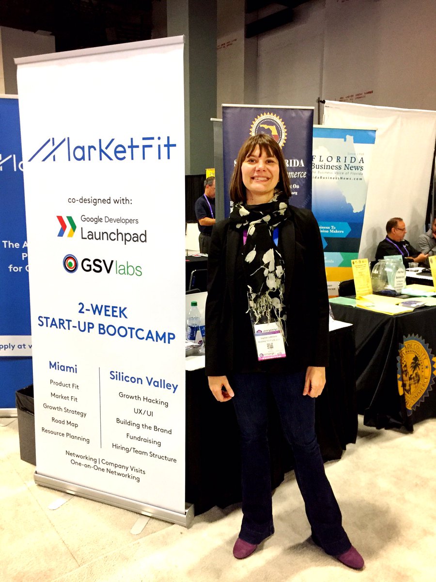 Great to see Sophie Lefebvre <a href="/eMergeAmericas/">eMerge Americas</a> today. Good luck <a href="/SophieSwB/">Sophie Lefebvre</a>, @robmachadosf and @MarketFitus! Best new #accelerator in So Fla.
