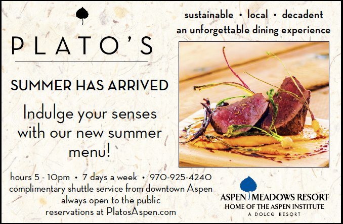 The sun is shining in #Aspen. The views are unbeatable. And Plato's Restaurant is here to make your #summer evenings complete! #dinewithus