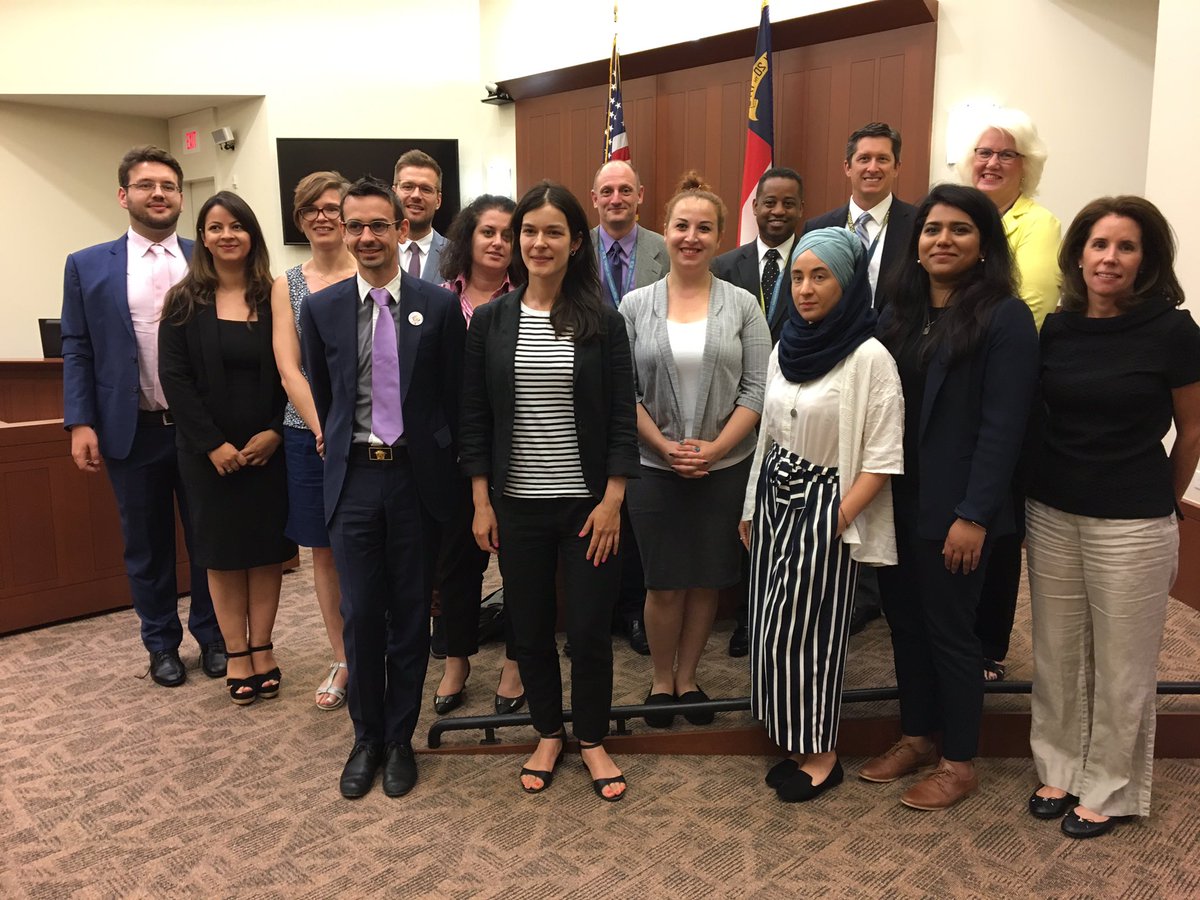 MeckCourts's tweet photo. It was an honor to host international visitors @MeckCourts from various European countries. They observed court and met w/ judges &amp; staff. https://t.co/3KWGeDAj2V