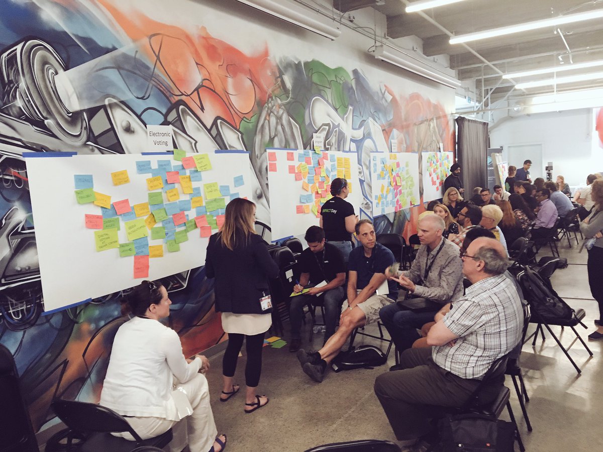 crlomazzo's tweet photo. #blockchainforum day 2 included system mapping and a design cafe on 9 topics related to gov't. Great ideas! #collaboration #blockchainideas https://t.co/b3K8QdH8on