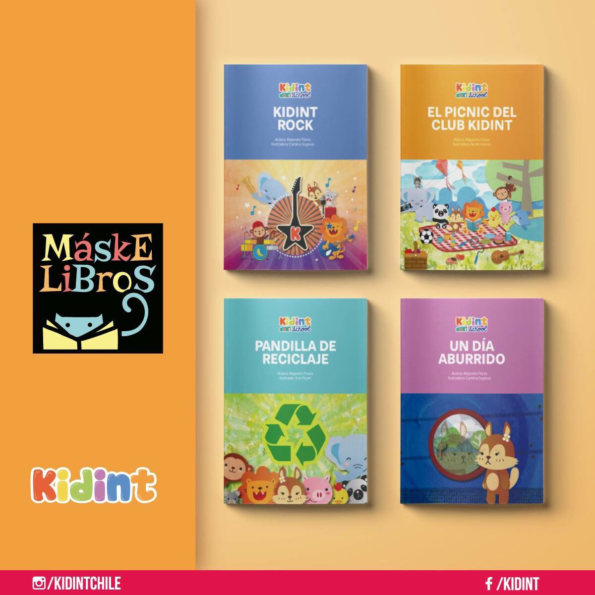 ¿Te gustaría tener la colección de libros Kidint en su versión física? Encuéntralos en las Tiendas de <a href="/maskelibros/">MásKe Libros</a> #Chile #libros #niños