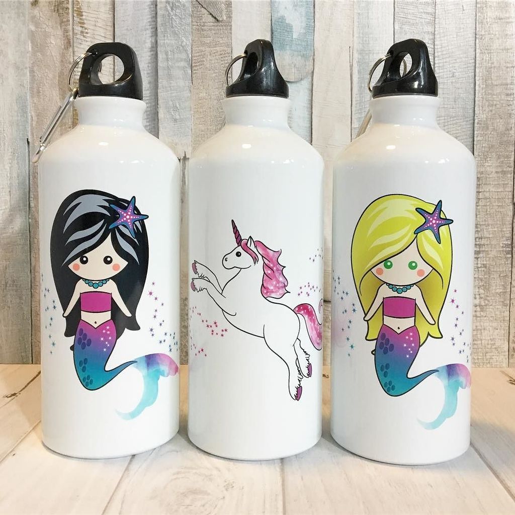 juniper_wylde's tweet photo. Two cute mermaid water bottles and our brand new UNICORN 🦄 water bottle shipped out today! Personalized with a nam… https://t.co/DZRYL4XSCv https://t.co/4ZgMCY7ZsY