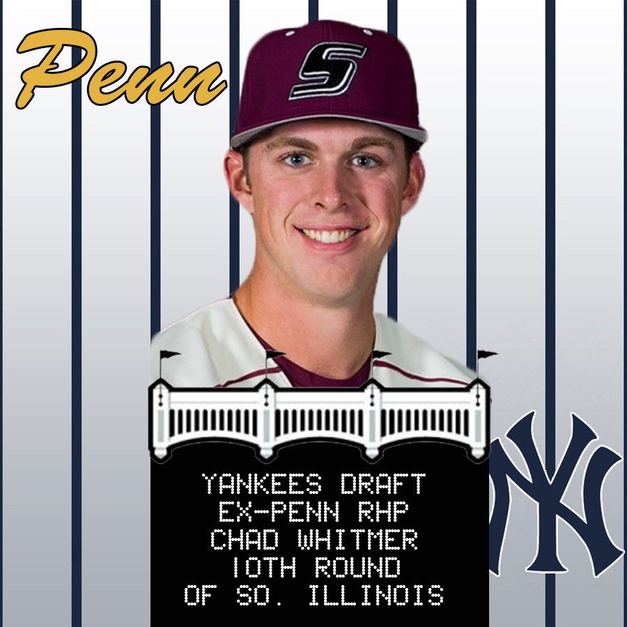 The_Pennant's tweet photo. New York Yankees draft ex-Penn High School RHP Chad Whitmer (Southern Illinois University) in the 10th round. https://t.co/FP6dXOBCMu