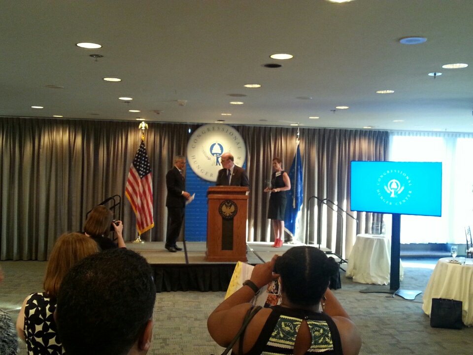 dodsonadvocate's tweet photo. After being greeted by the "Voice of God", @RepMcGovern gives @HungerCenter award to @BobbyScott for work on childhood hunger #WeFightHunger https://t.co/65hVwojSZr