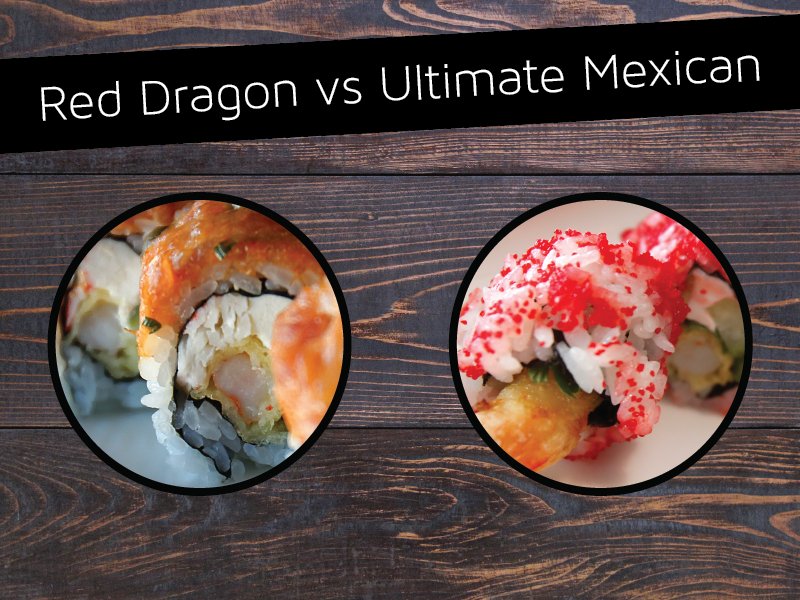 NakashimaWI's tweet photo. Both of these sushi rolls pack some serious heat! Which one gets your vote? https://t.co/ch1j459A5J