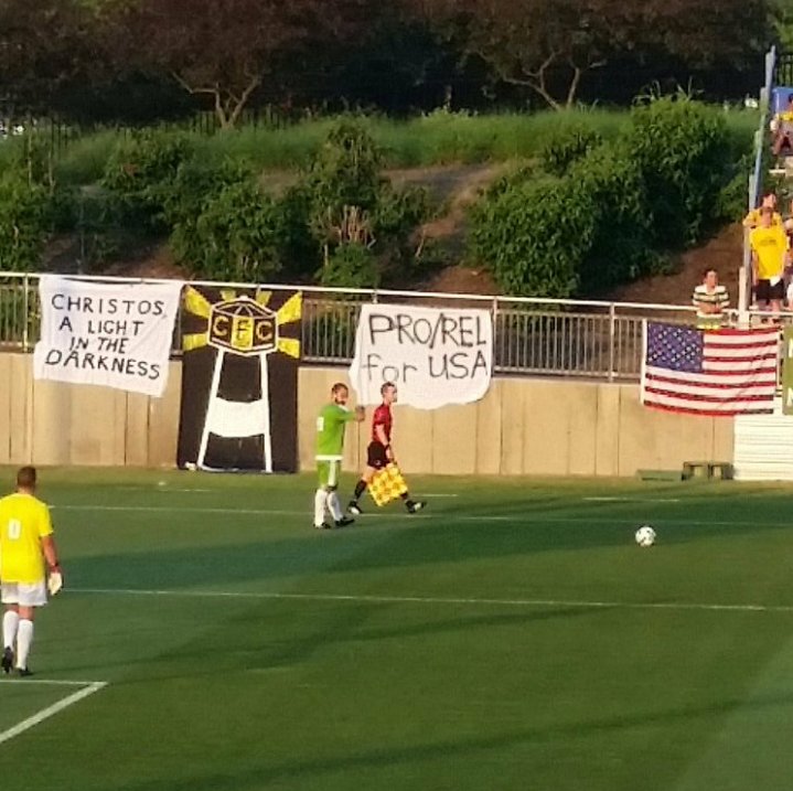 Tonight in American soccer history:

<a href="/ChristosFC/">Χριστός</a> fans stand up for USA soccer inclusion &amp; opportunity vs. <a href="/MLS/">Major League Soccer</a>-D.C.

#ProRelforUSA #USOC2017