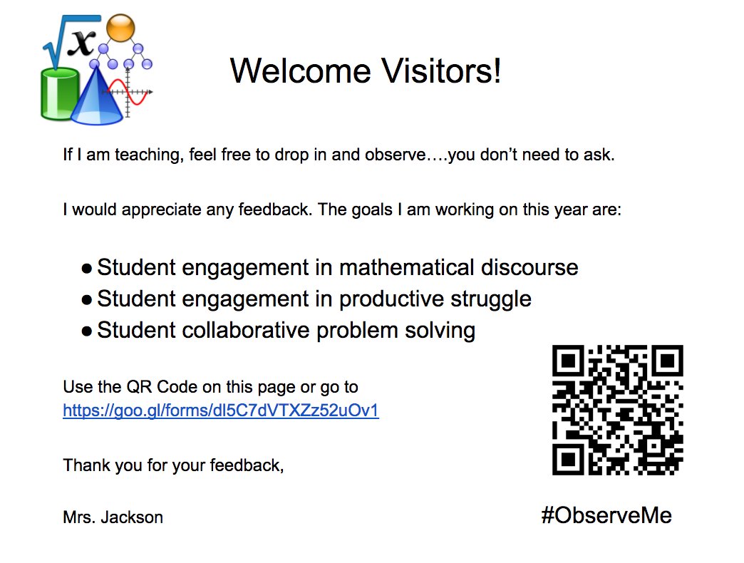 traciteacher's tweet photo. Working with math leaders today! Focus: opening our doors. Thanks @robertkaplinsky &amp; @cultofpedagogy for inspiring! #teamPUSD #ObserveMe https://t.co/VS0meUaUyM