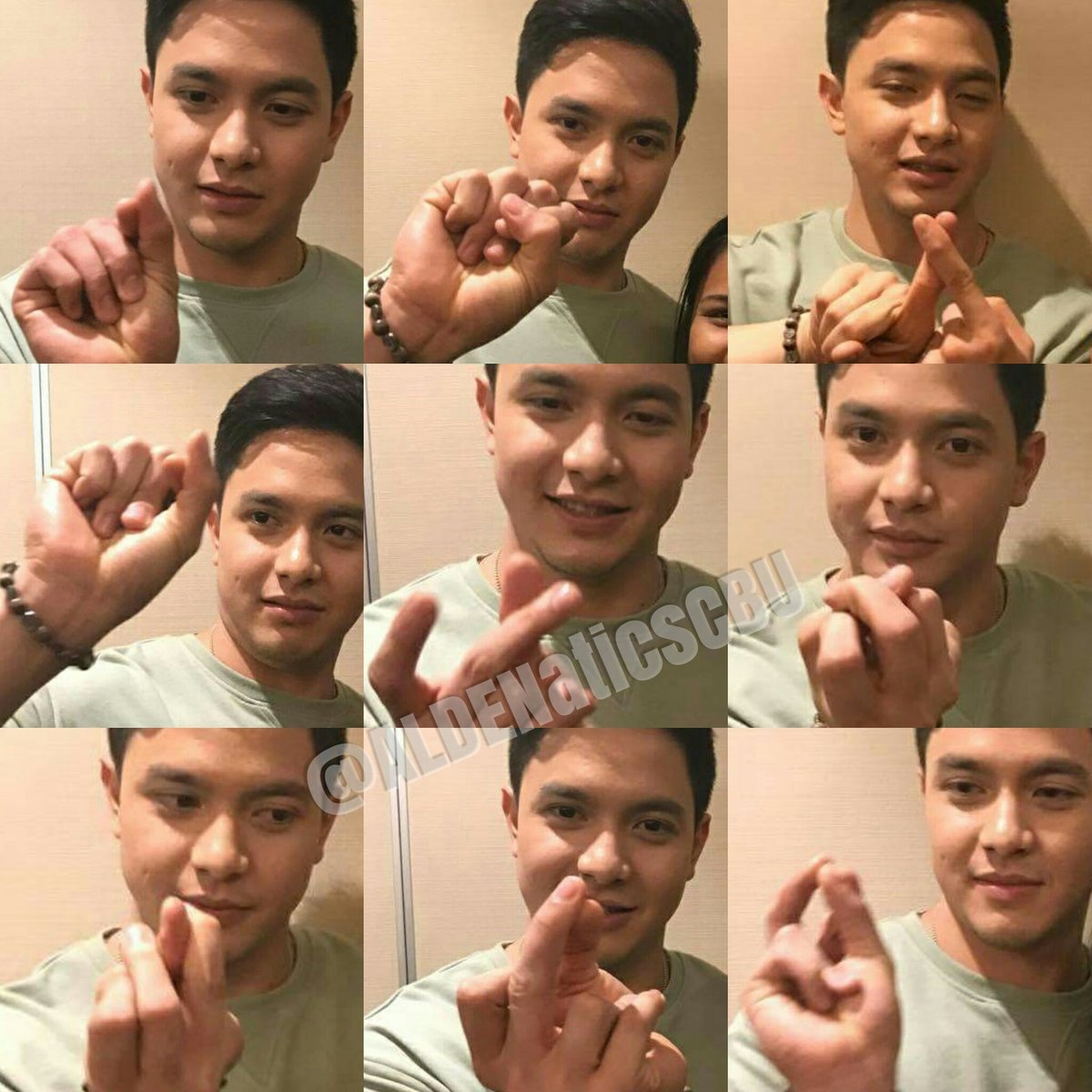 Finger HEART signs by <a href="/aldenrichards02/">Alden Richards</a> 💟 cuteness overload!ang hirap ba talaga gawin gov?hihihi
#ALDUBBeautifulDays