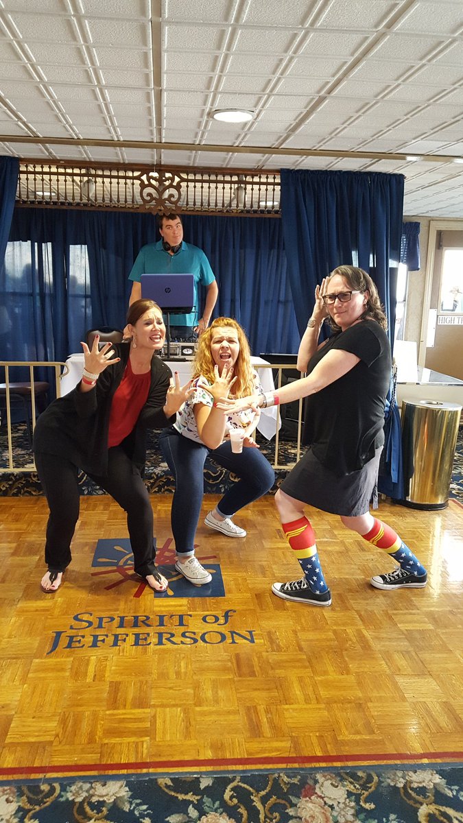 Getting down and funky on the Spirit of Jefferson #aalheconf #Madonna Like a Prayer. Peace out :)