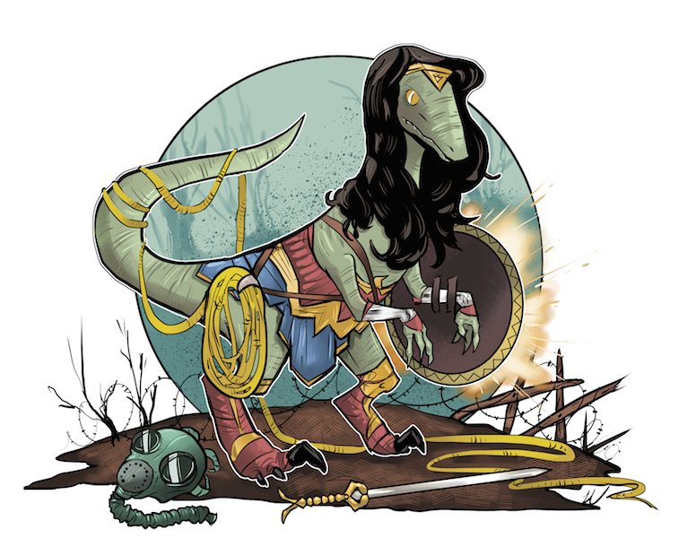 XPwebcomic's tweet photo. Here's my new tee! WonderRaptor! Order shirts here https://t.co/W9C6HGuGCH and also check out my other shirts while your there! https://t.co/vbK4kT5z1m
