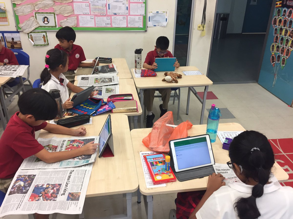 Mr_RichardJ's tweet photo. Lovely to see the students reading and commenting on their Newspapers in Guided Reading. #his_learning https://t.co/4O0QryKHNy
