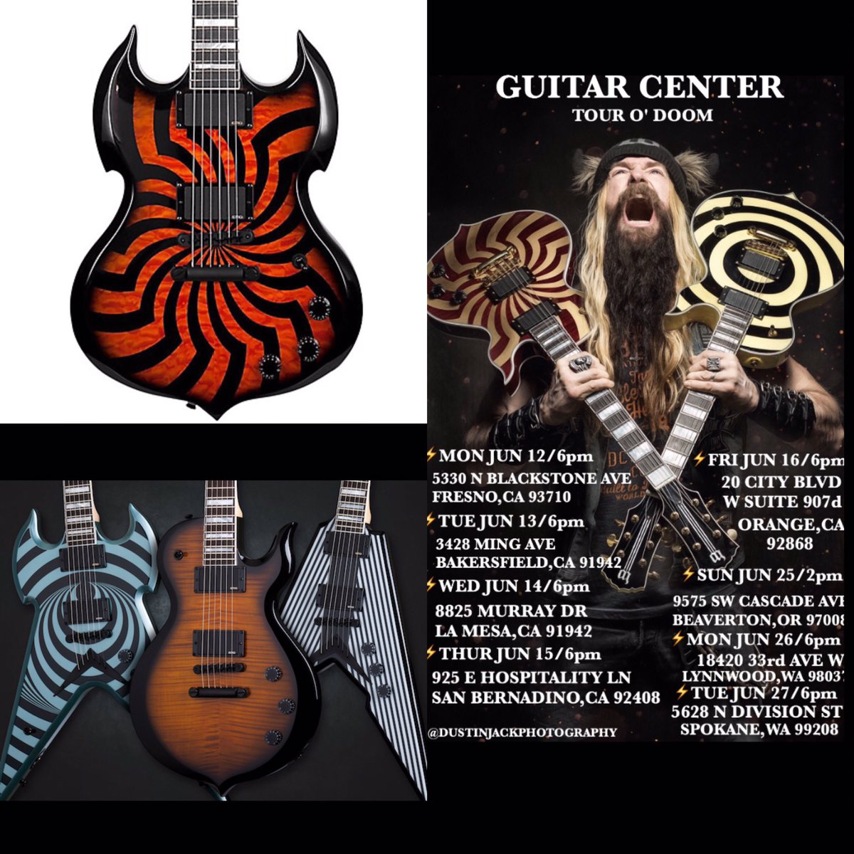 Zakk Wylde (@zakkwyldebls) on Twitter photo BL BERZERKER NATION!TONIGHT!6pm!The GC TOUR O' DOOM Rolls w/The BAKERSFIELD,CA CHAPTER!3428 MING AVE.! <a href="/WyldeAudio/">Wylde Audio</a> <a href="/guitarcenter/">Guitar Center</a> <a href="/TonePros/">TonePros</a> BL BERZERKER NATION!TONIGHT!6pm!The GC TOUR O' DOOM Rolls w/The BAKERSFIELD,CA CHAPTER!3428 MING AVE.! <a href="/WyldeAudio/">Wylde Audio</a> <a href="/guitarcenter/">Guitar Center</a> <a href="/TonePros/">TonePros</a>