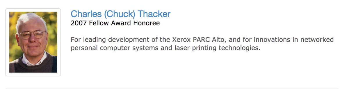 jchchm's tweet image. Remembering 2007 CHM Fellow Chuck Thacker. bit.ly/2sZGtU5 @ComputerHistory