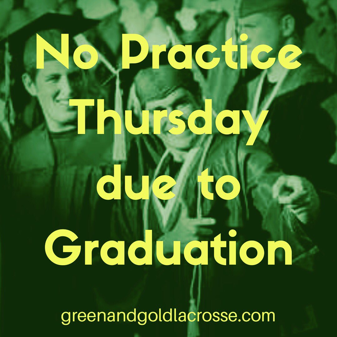 GreenGoldLax's tweet photo. No practice Thursday. See y'all on Sunday at Lehigh. Congrats to all graduating seniors! Have fun, be safe! #NHLionsLax #NORTH #GandGSelect https://t.co/rk8iewddN1