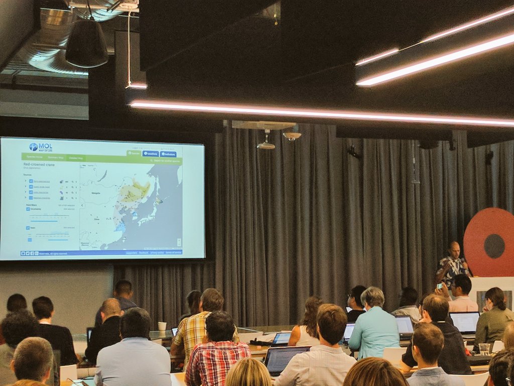 MapofLife_ai's tweet photo. @jmalczyk presenting MOL at Google Earth Engine User Summit. #EEUS https://t.co/sjkpvxLJWd