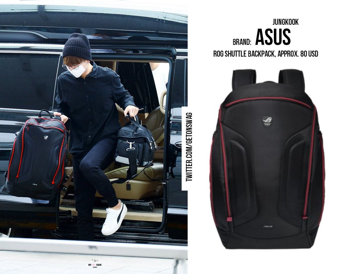 Beyond The Style ✼ Alex ✼ on X: JUNGKOOK #BTS 170614 airport #JUNGKOOK #정국  #방탄소년단 ASUS Republic of Gamers Shuttle Backpack  / X