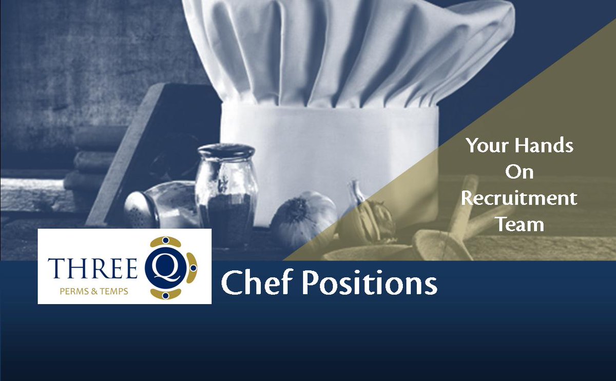 3QRecruitment's tweet photo. Are you a Chef looking to move into #Healthcare ? We have 17 years’ experience and are with your every step of the way. #ThreeQ https://t.co/SJyqO1CEb8