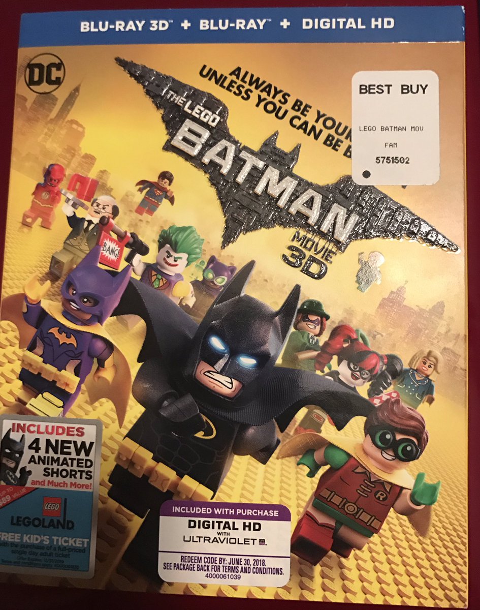 JMRibbs's tweet photo. Don't wait to grab the Lego Batman Bluray3D. My local Best Buy sold out soon after I bought this. https://t.co/dPrJzzSEbL