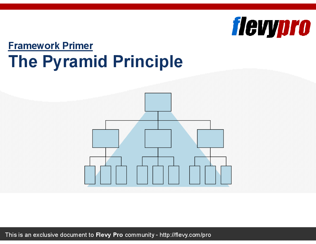 flevydocs's tweet photo. #Consulting Deck: Pyramid Principle https://t.co/7Rxm7AgS8U #PyramidPrinciple #BarbaraMinto #mckinsey #bain #bcg #accenture #deloitte https://t.co/nJIVCOJaJu