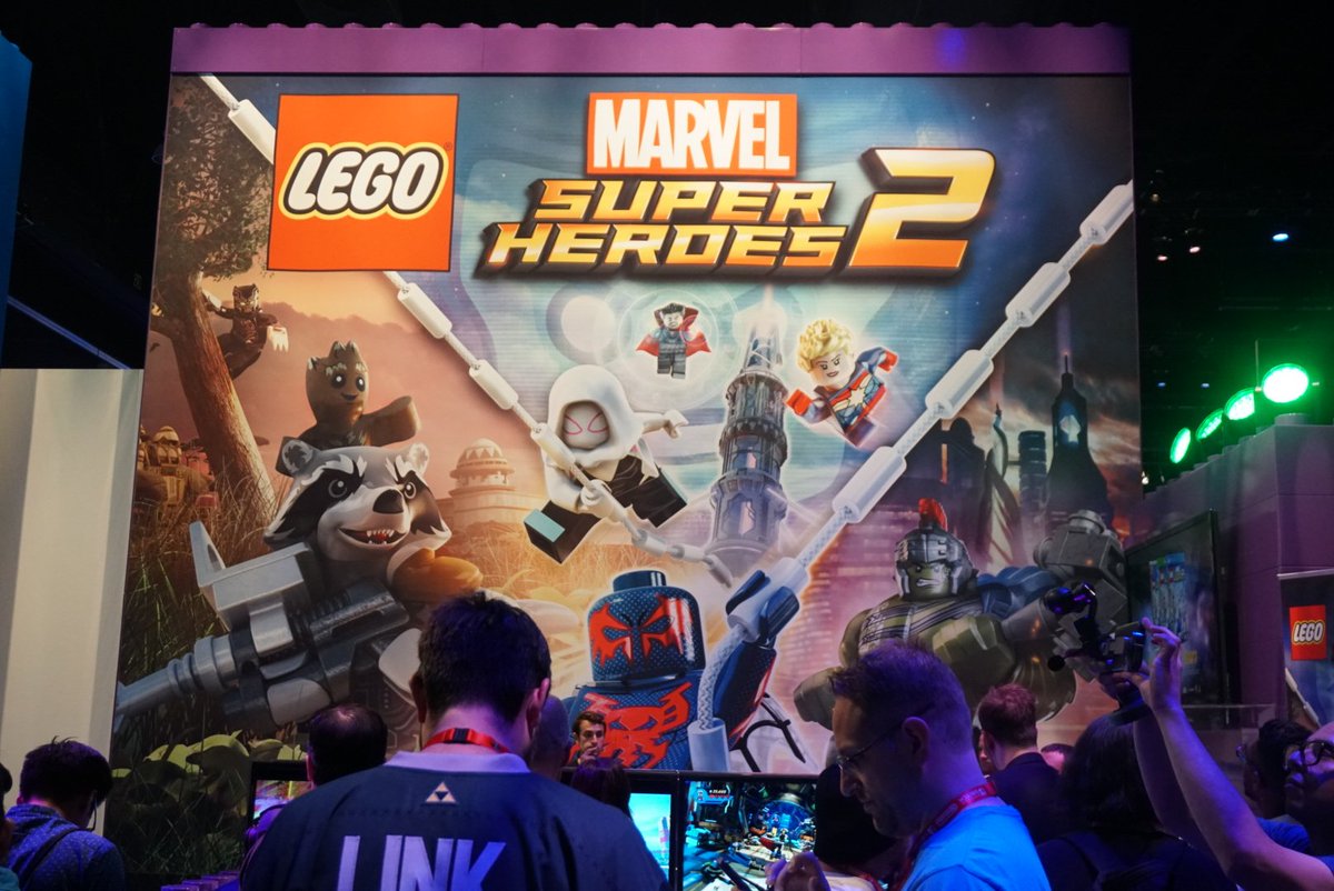 Only in the #LEGOMarvel2 booth can you fit a Celestial on the show floor of #E3. See you all tomorrow for Day 2!