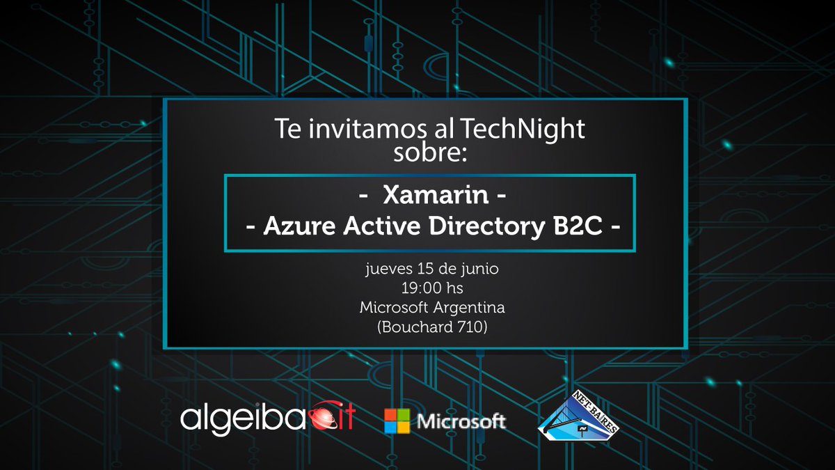 TecTimesNet's tweet photo. Si estas en #BuenosAires no te pierdas el #TechNight sobre #Xamarin #AzureAD en @MSFTArgentina https://t.co/IoidHx5JZ2 #TecTimes https://t.co/g2XkNmxQtd