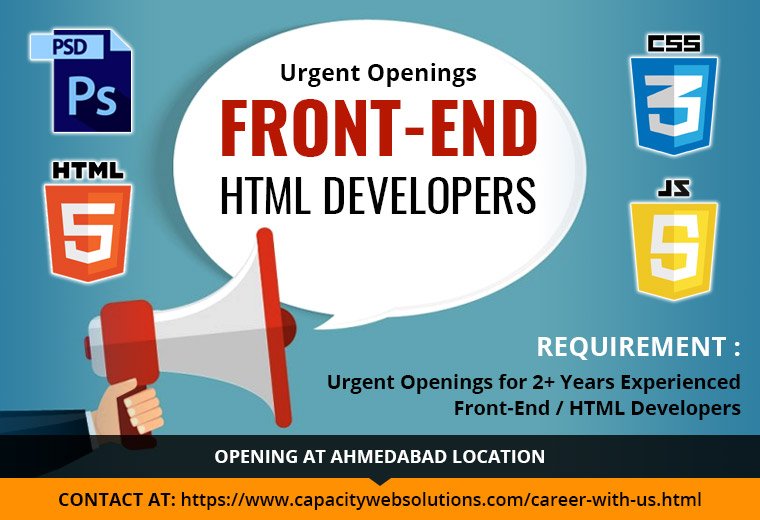 capacitywebs's tweet photo. Urgent Openings for Web Designer /HTML Frontend Developers at Capacity Web Solutions Pvt Ltd
https://t.co/dUWcQDHI7U https://t.co/ctxhlnfpu2