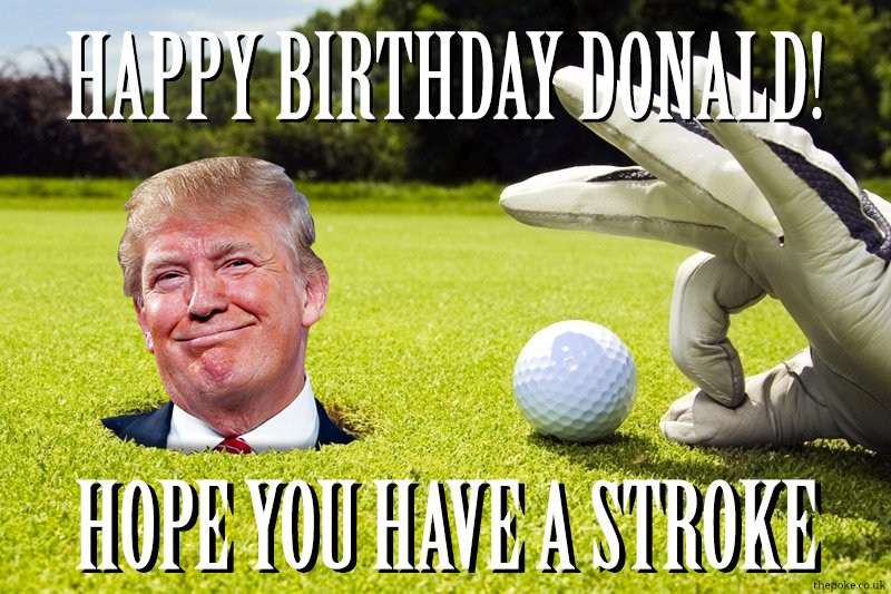 Happy birthday Donald Trump. Help us create for the tangerine-faced tit. 