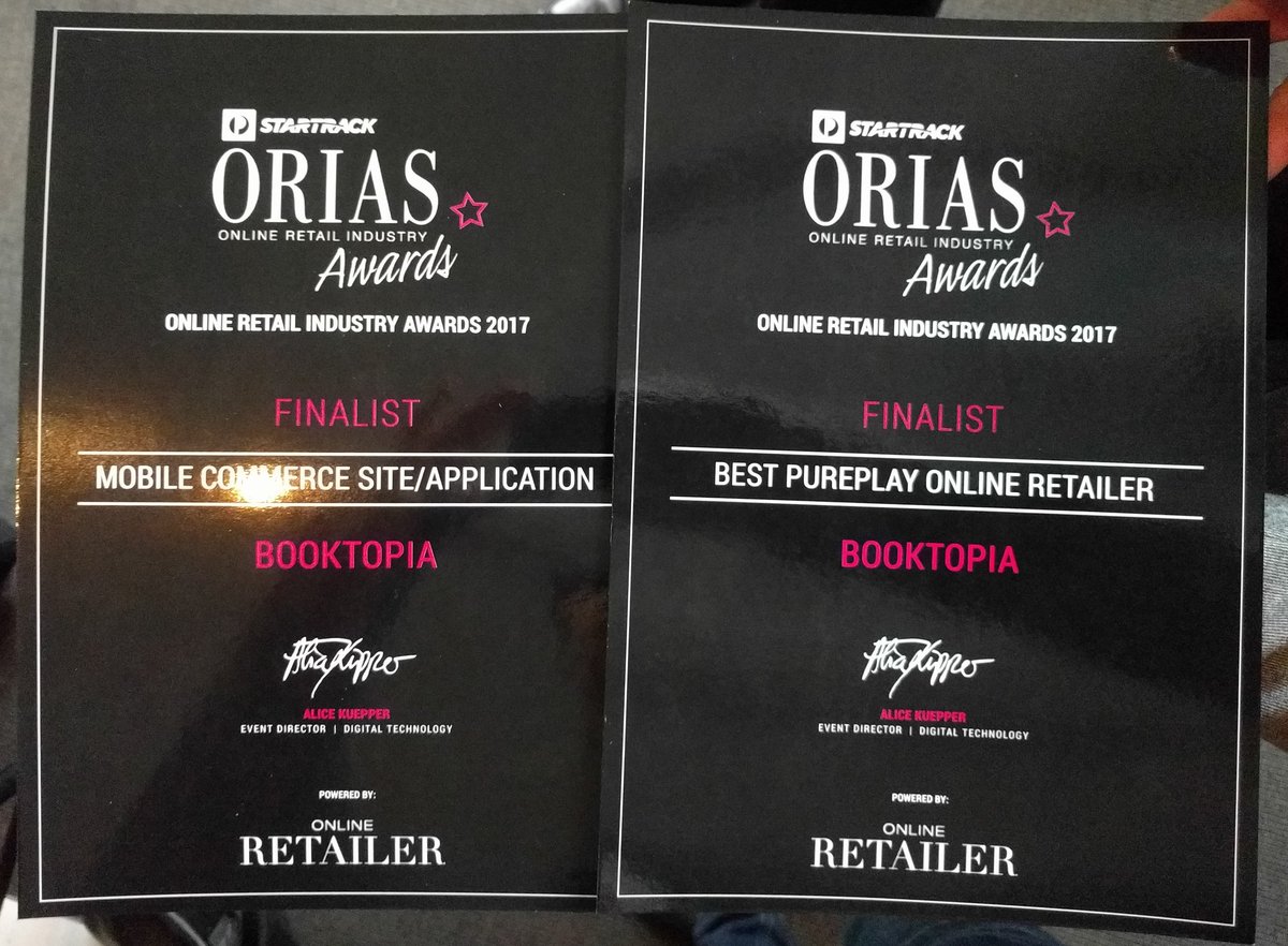 Very excited for <a href="/booktopia/">Tell Me What To Read</a> to be a finalist in two categories at the #ORIAS17 <a href="/eretailer/">@eretailer</a>