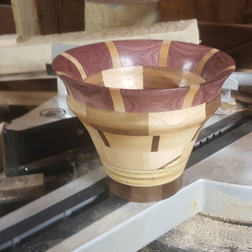 Nick Hinson On Twitter I Made A Segmented Bowl Vase Plywood Was