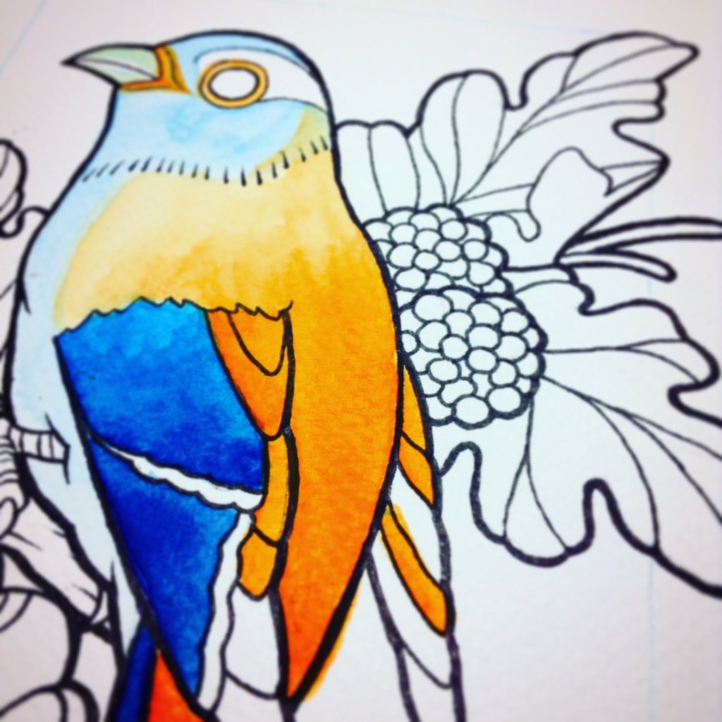 yelsprimitiv's tweet photo. Trabajando Comisión #draw #ink #watercolor #tattoo #tattoodesign #penbrush #bird #raspberry #handmade #yelstyle #señoryels #viejosrufianes https://t.co/zQnZ8ZXo0l