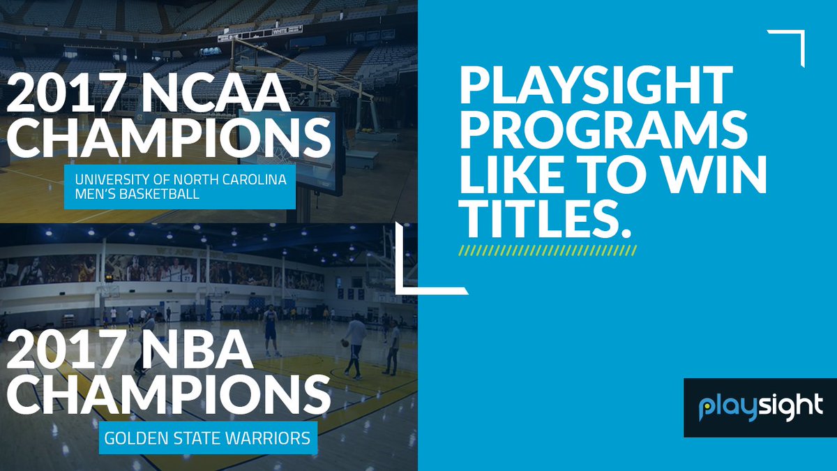 PlaySight's tweet photo. It's been a good year for basketball teams powered by SmartCourt technology. (@UNC_Basketball & @warriors) #PlaySightEdge https://t.co/6mPxw2RqZi
