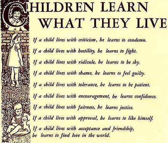 NikMilRN's tweet photo. Children learn what they live. #parenting #sahm #toddlermom https://t.co/fSWHPdbCRL