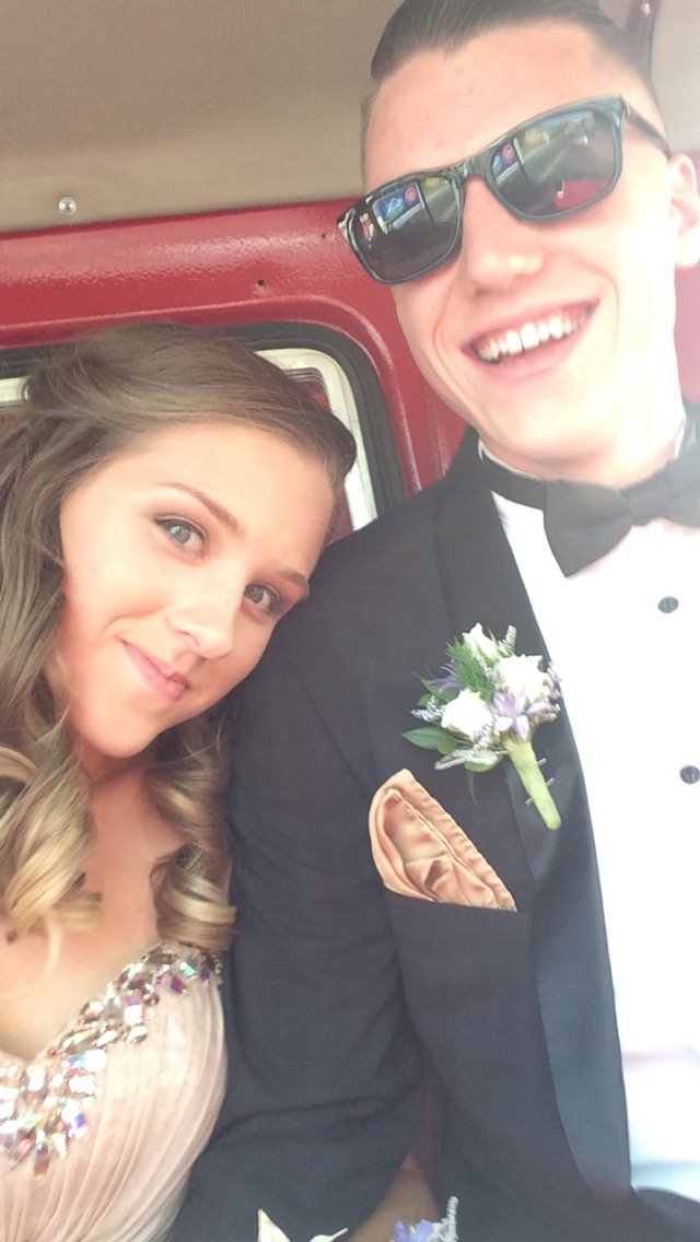 caitysilva's tweet photo. Cannot believe I married my middle school sweetheart. From 8th grade formal, to senior prom, to our wedding day. It's always been you. https://t.co/KcByOwaBLE