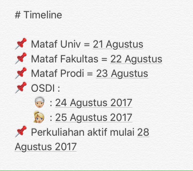 Timeline Semester Gasal TA 2017/2018