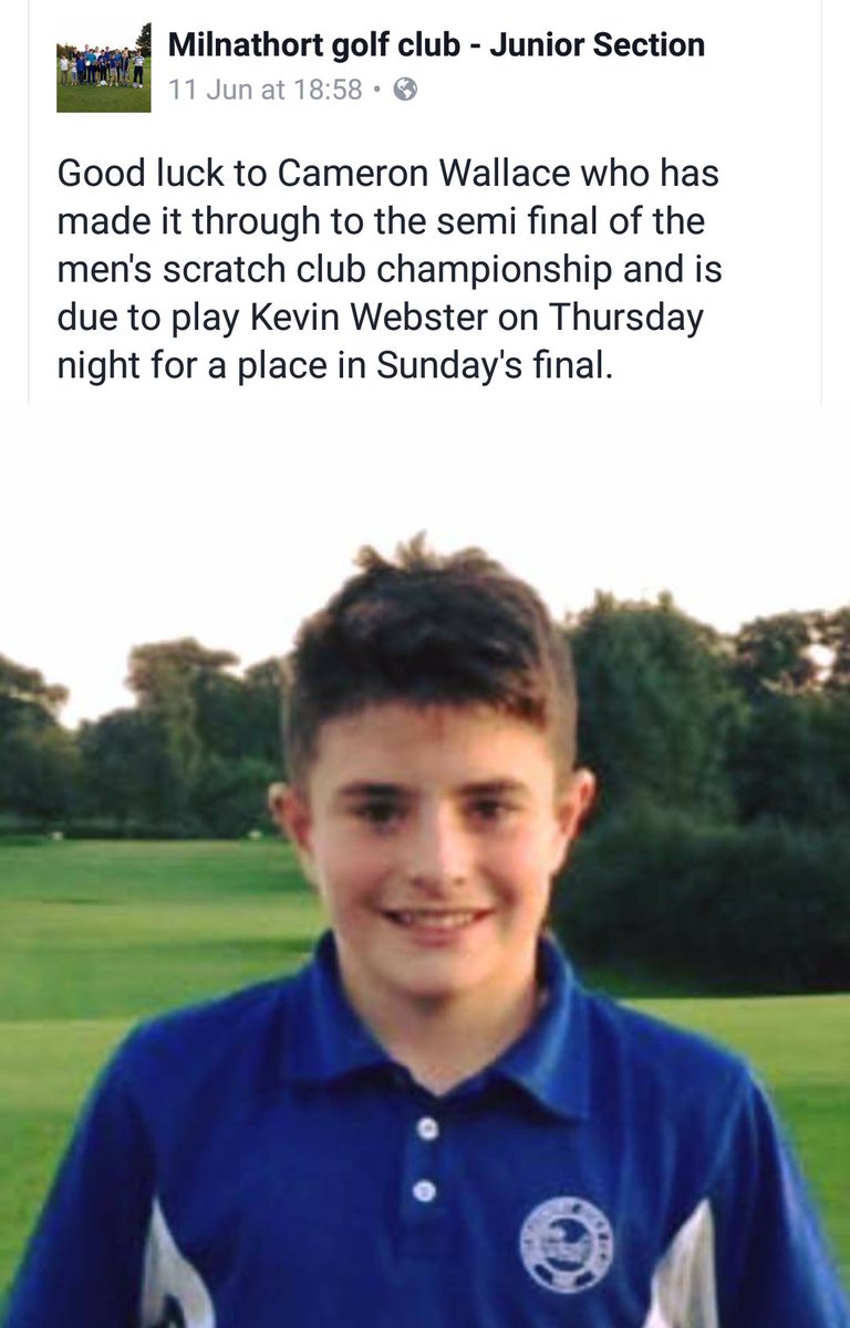 Good luck to U16s Haws player Cameron Wallace who has made it through to the semi final of the men's scratch club championship 👏👏👏